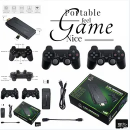 4K HD Portable M8 Consoles Video Game Console 64GB 20000+Games met twee 2.4G Wireless Controllers Classic Games Double Games Player voor PS1 PlayStation 1