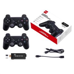 4K HD TV Video Game Console Stick gebouwd in 3000 games PS1 Arcade Emulators Double Wireless Controller U8 3D Game Console met pakketwinkelbox