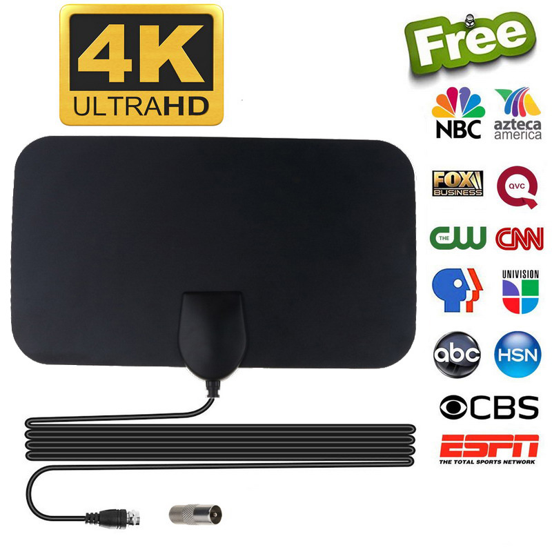 4K HDTV Da Viaggio Mini HDTV TV Digitale Antenna TV Digitale DVB-T2 50 Miglia Ricevitore di Segnale Indoor Smart Amplificador Antena TV