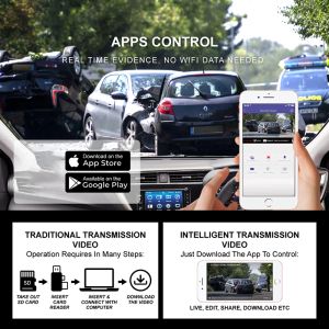Miroir arrière 4K Miroir GPS 3lens 10 pouces Cam de tirage pour voitures Caméra de vue arrière pour véhicule Wifi Car DVR Recorder du stationnement