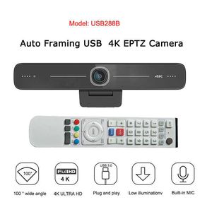 Caméra de vidéoconférence USB 4K à cadrage automatique, webcam grand angle 100 avec microphones et haut-parleurs pour petites salles de réunion HKD230825 HKD230828 HKD230828