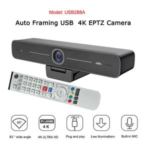 Caméra webcam pour salle de conférence vidéo et audio 4K avec cadrage automatique et amélioration du visage par l'IA pour l'apprentissage à distance au bureau et au travail HKD230825 HKD230828 HKD230828