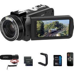 4K-videocamera-camcorder met 10x optische zoom, 120x intelligente zoom, WiFi, AutoFocus, vlogcamera, 30IPS digitale touchscreen-camera met microfoon, afstandsbediening