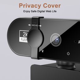 4K webcam 1080p mini caméra 2K Full HD webcam avec microphone 30fps USB web cam pour Auto Focus