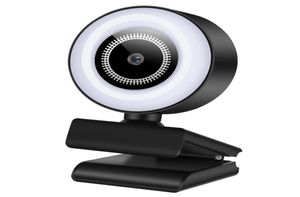 Webcam HD 4K1080P avec Microphone, caméra Web LED à mise au point automatique, 3 niveaux de lumière, pour ordinateur, enregistrement vidéo, Webcams6246136