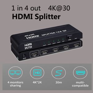 4K30 1x4 4 poorten HDMI-aangedreven splitter 1 in 4 uit HDMI-switcher 1X8 HDMI-splitter