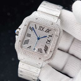 4K7C 2023 polshorloge diamanten herenhorloge automatisch mechanisch horloge 40 mm met met diamanten bezaaide stalen armband VVS1 GIA-horloge FashionJTDLUL14