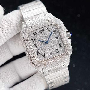 4K7C 2024 PolsWatch Diamonds Mens Watch Automatisch mechanisch horloge 40 mm met diamant-bezaaide stalen armband VVS1 GIA Polshorwatch Fashion Busins8v4p