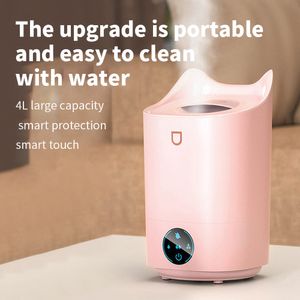 4L Humidifier Essential Oil Aroma Diffuser Double Nozzle With Coloful LED Light Ultrasonic Humidifiers Aromatherapy Diffusers Pink/White