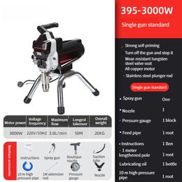 4L Professionnel Airless Pulvérisateur 3500W Haute Pression Intelligent Mur Airless Pulvérisateur Pulvérisation De Peinture Au Latex Intelligent Pulvérisation Machine Outils De Peinture