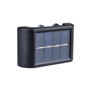 4LED perles haut et bas lumière solaire étanche applique murale pour cour jardin abri de voiture