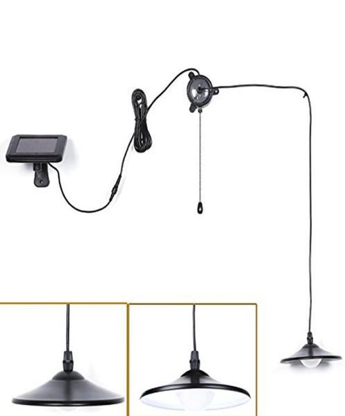 Lampes solaires 4LED à énergie solaire, suspension solaire avec télécommande et cordon de traction pour utilisation intérieure et extérieure3780777