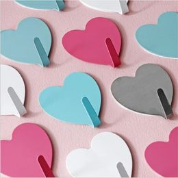 4Love Heart Wall Crochets Habillement de serviette en acier inoxydable Salle de bain Cuisine Crochet Porte de porte Organisateur Organisateur Home Decor