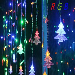 4M 100 LED cortina árbol de navidad luces de carámbano cadena luces de hadas luces de Navidad víspera boda fiesta UE decoración 220 110V219Z