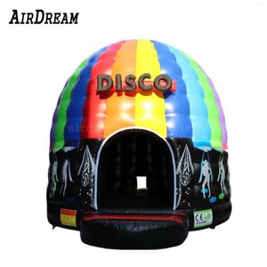 4 m 13ft dia thème de fête arc-en-ciel coloré gonflable disco danse musique dôme château gonflable saut videur 001