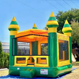 4m/13ft trampolines opblaasbaar groen jumper kasteel Bouncer House Commercial Bouncing Play House for Kids