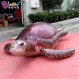 4 m 13 pies al por mayor Tema del océano Decoración de eventos Simulación inflable Tortuga Globos Inflación Modelo de animal marino para publicidad con soplador de aire Juguetes Deportes