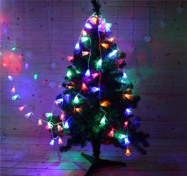 4M 20 LED petite cloche chaîne fée lumières décorations d'arbre de noël pour la maison en plein air mariage guirlande décoration navidad9548429