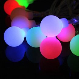 4m 28 LED RGB Garland String Fairy Ball Light voor Bruiloft Kerst Vakantie Decoratie Lamp Festival Outdoor Lights 220 V EU-plug