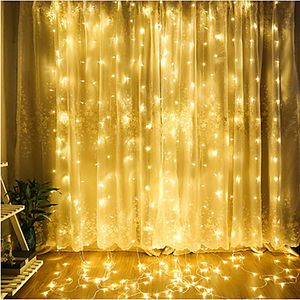 4M * 3M String Lights 300 LED's DIP LED Warm Wit / Koud Wit / Blauw Linkbare 85-265V IP65