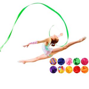 4m Colorful Gym Ribbons Dance Ribbon Rhythmic Art Gymnastic Ballet Streamer Twirling Rod Stick For Gym Training Prof jllGaD 871 Z2