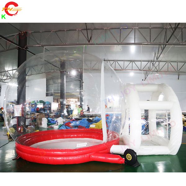 Túnel de 4 m de diámetro + 1,5 m Barco aéreo gratuito Actividades al aire libre niños adultos publicidad de pvc fiesta al aire libre Navidad decoración navideña casa de burbujas inflable Photo Booth en venta