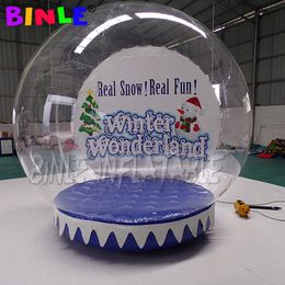 4M DIA (13.2 pies) con el soplador hermoso Clear PVC Inflable Christmas Snow Globe Photo Booth para tomar fotos