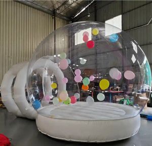 Tienda de campaña tipo cúpula iglú personalizada de 4m de diámetro + 1,5 m, lujosa tienda de campaña inflable con burbujas, casa con globos de burbujas para alquiler de fiestas