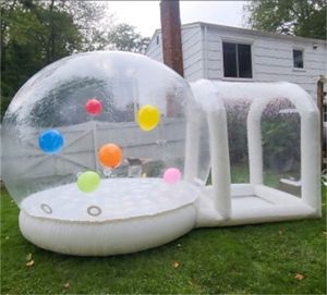 4m de diamètre + 1.5m Tunnel personnalisé enfants clair Transparent bulle ballon dôme maison fête bulle tente gonflable bulle videur pour fête Fedex/UPS/DHL