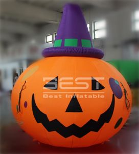 4m High Outdoor Advertising Pumpkin opblaasbare Halloween -ballon voor decoratie