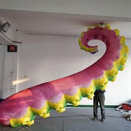 4m Lengte Grond Opblaasbare Ballon Octopus Tentakels Met Blower en LED Strip voor Outdoor City Parade Decoration337B