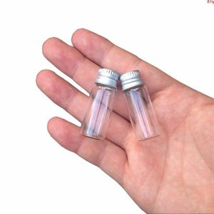 4 ml Mini bouteilles en verre bijoux emballage vis mignon bouchons en aluminium pots vides pendentifs 100 pièces bonne quantité Ngbpo