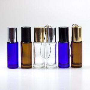 4ml Roll On Roller Fles voor Essentiële Oliën Hervulbare Parfum Fles Deodorant Containers met zwart deksel F308 Obxgp