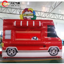 4mlx2.5mwx3.5mh (13.2x8.2x11.5ft) Barco de puertas gratis NUEVO Diseño Inflable Ice Cream Snack Booth, puesto de cabina de alimentos inflable a la venta