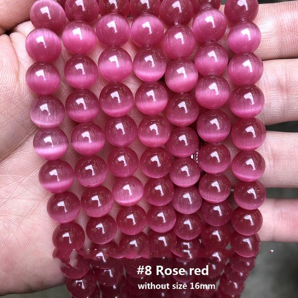 4mm-14mm Opale Pierre Charmes Or Rose DIY Chaîne Brins Perles Rondes Opales à Vendre Produits Semi-finis Fournitures Directes D'usine