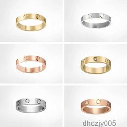 4mm 5mm 6mm Klassieke Schroef Liefde Ring Modeontwerper Ringen voor Vrouwen Heren Sieraden 18k Goud Zilver Diamant Luxe Jewerlys Deisgners Meisje Man Kerst Gif JNQY