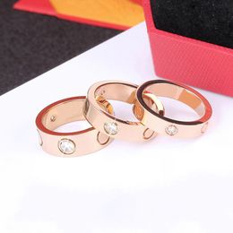 4 mm /5 mm /6 mm paar ringen liefdesschroef titanium staal zilveren love ring mannen en vrouwen rosé gouden sieraden voor geliefden paar ringen cadeaus
