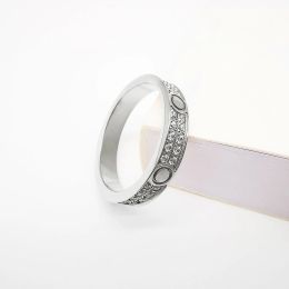 4mm 5mm 6mm titane acier argent bague d'amour hommes et femmes bijoux en or rose pour amoureux couple anneaux cadeau avec boîte anniversaire mariage