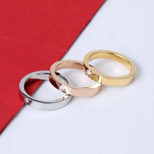 Anillo de amor de plata y acero de titanio de 4mm, 5mm y 6mm, joyería de oro rosa para hombres y mujeres para amantes, anillos para parejas, regalo Q2