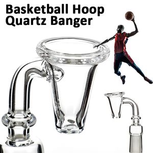 4mm 5mm Dikke Quartz Banger Nail Domeless Basketbal Hoop Gestileerde 10mm, 14.4mm 18.8mm Mannelijk Wijfje voor Glasbongen Waterleidingen