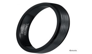 4 mm 6 mm 8 mm noir tungstène cardide anneau homme hautement polir les anneaux de fiançailles de la bande de mariage pour femmes bijoux masculins confort fit5222338