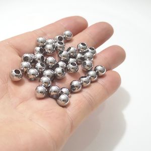 4 mm/6 mm/8 mm glanzende componenten eindkralen roestvrijstalen bal vinden markering kralen sieraden vinden diy 100pcs
