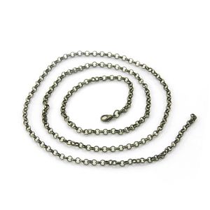 4mm 80 cm de long rétro alliage or argent plaqué lien O chaînes pour Hip Hop pendentif colliers femmes hommes bijoux