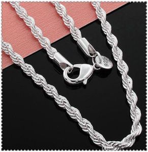 4 mm 925 Sterling Silver Ed touwketen 1630 inches vrouwelijke luxe hoogwaardige ketting voor vrouwenmensen mode -sieraden in bulk5875658