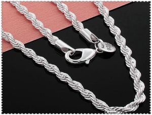 4 mm 925 Sterling Silver Ed touwketen 1630 inches vrouwelijke luxe hoogwaardige ketting voor vrouwenmensen mode -sieraden in bulk5405095