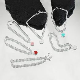 4mm perles amour coeur bracelets à breloques pour femmes filles belle mignon S925 argent perlé concepteur de luxe bracelet bracelets bijoux