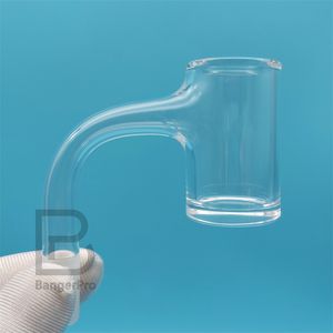 4mm Bas Quartz Banger Pleine Soudure Bord Biseauté 10mm 14mm Sans Soudure Dab Clous 25mm OD avec Tout en Un Joint Givré En Gros