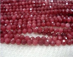 4 mm Brésil à facette rouge rubis rond des perles de pierre précieuse 150390397855456