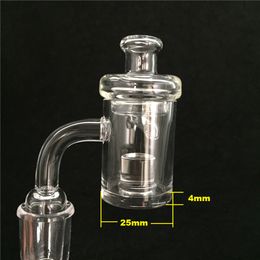 4MM noyau réacteur Quartz creux XL Banger clou avec verre Carb Cap femelle mâle 10mm 14mm 18mm Joint pour les plates-formes pétrolières en verre Bangs en verre