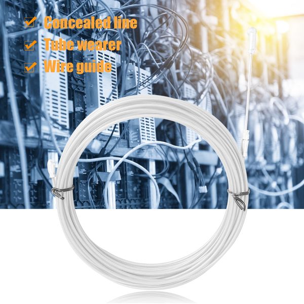 Dispositivo de rosca de electricista de 4 mm Piradores de cable de alta resistencia Pushers Rosexcador de dispositivo eléctrico con recubrimiento de goma para uso en el hogar al aire libre